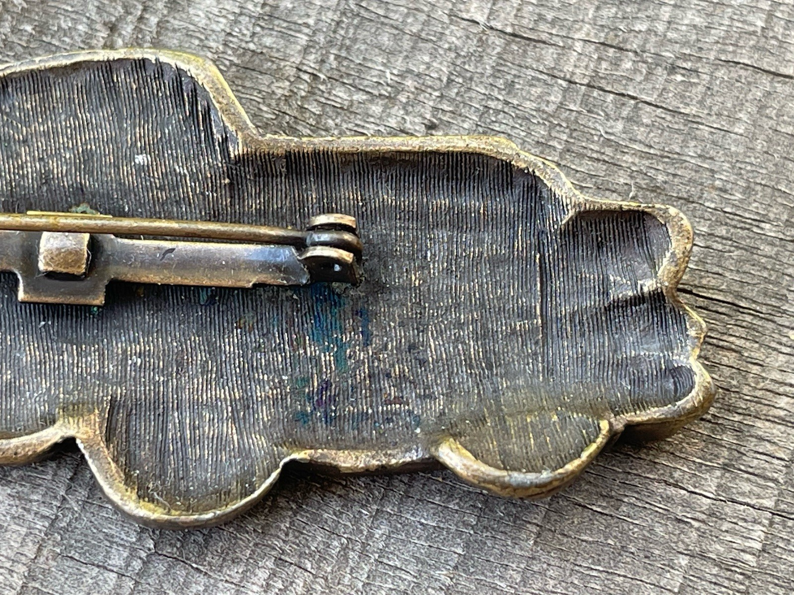 VTG 1950s Cadillac convertible brooch/pin metal alloy dark bronze color 3 1/8 L