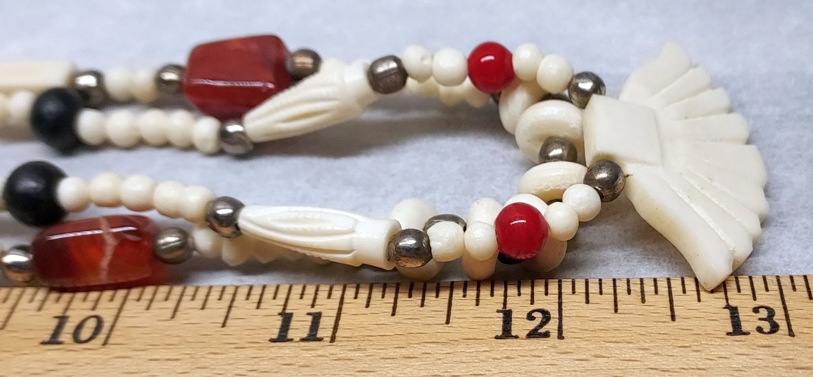 Vintage 25in Hand Strung Necklace – Kisii Soapstone & Multiple Different Stones