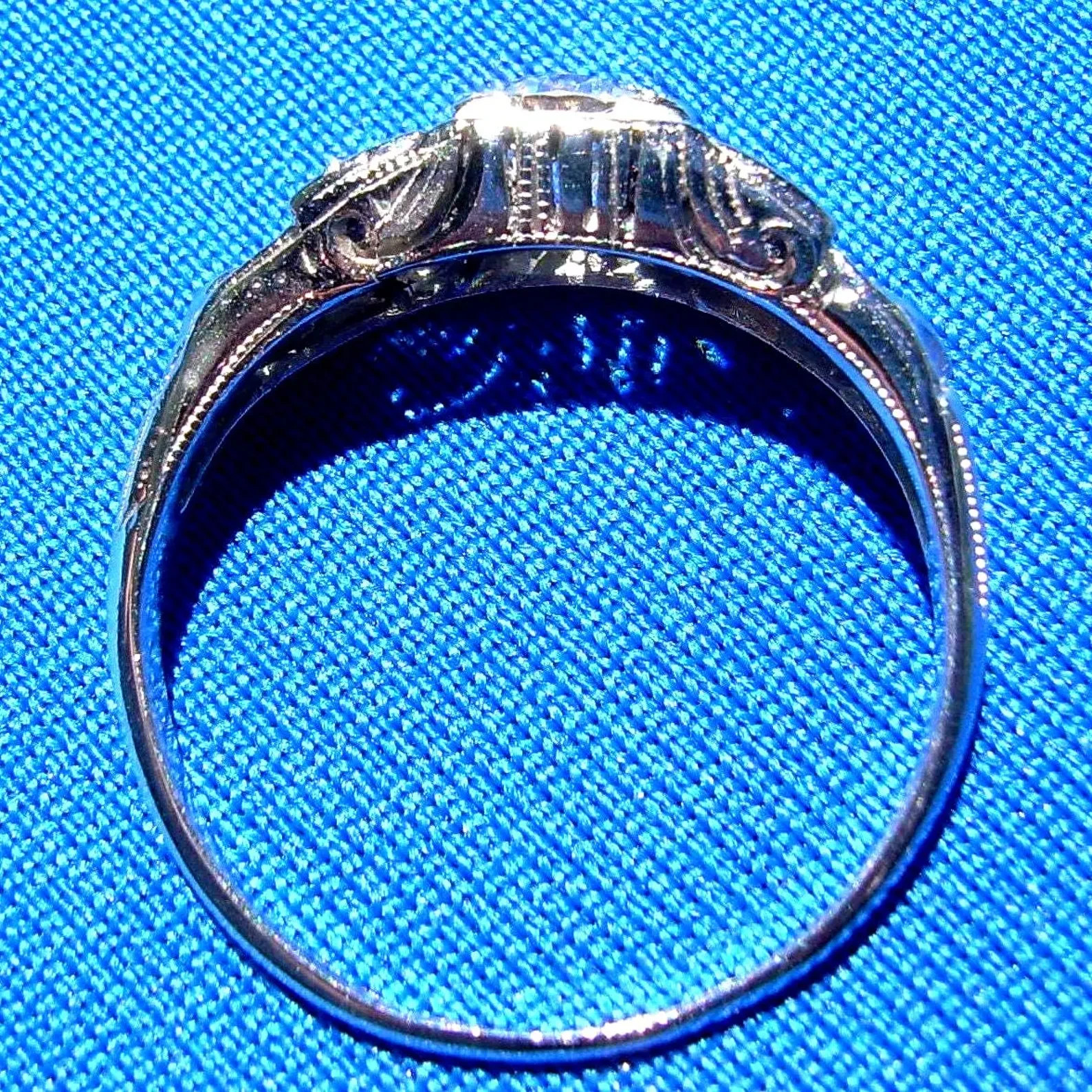 Original EARTH MINED DIAMOND Art Deco Engagement Ring Antique Platinum Solitaire