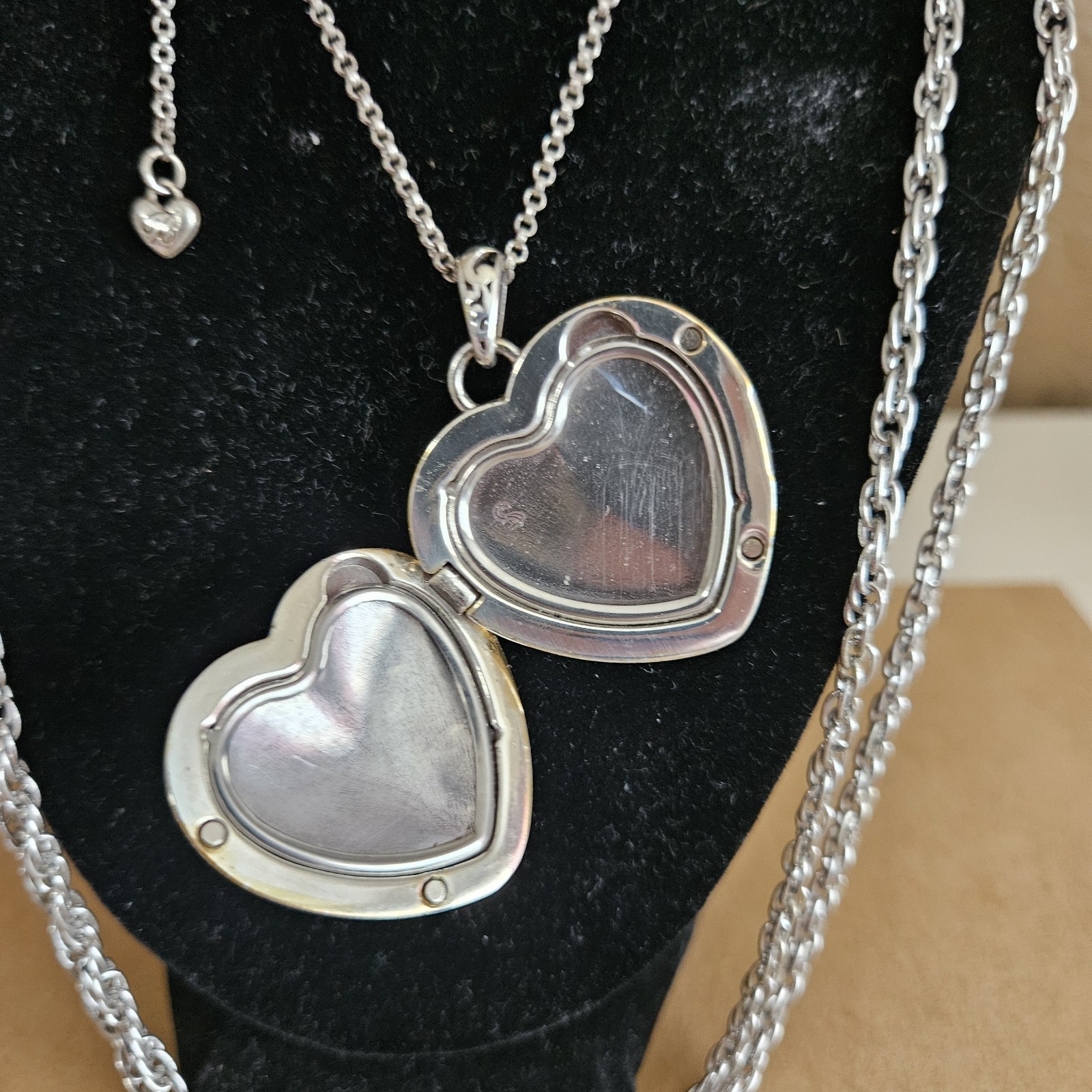 Vintage/Modern Lot 17 pc Brighton Heart Locket Necklaces Bracelets Artisan