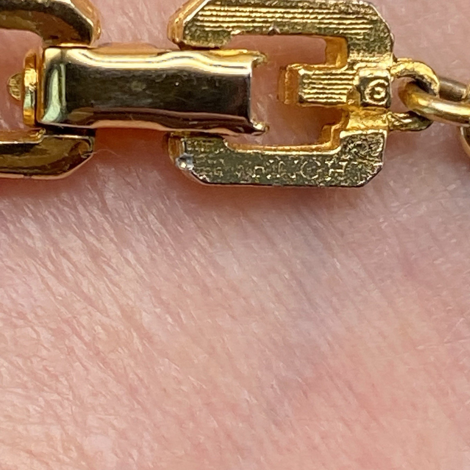 Vintage Givenchy Gold Chain Necklace 31” Multi Strand Statement Opera Logo Clasp