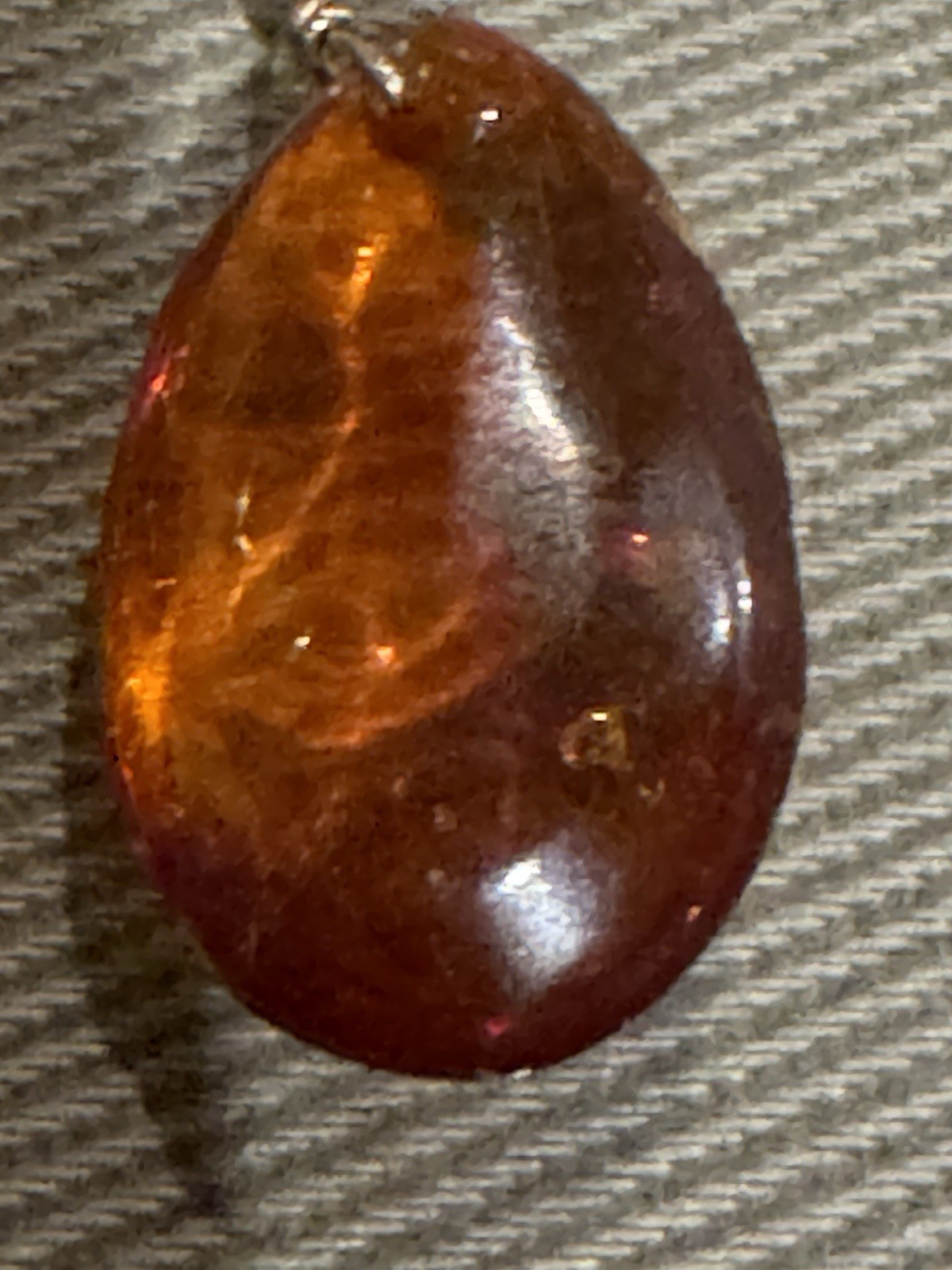 Pair of Vintage Amber Tear Drop 1.25” Pendants – Earrings?