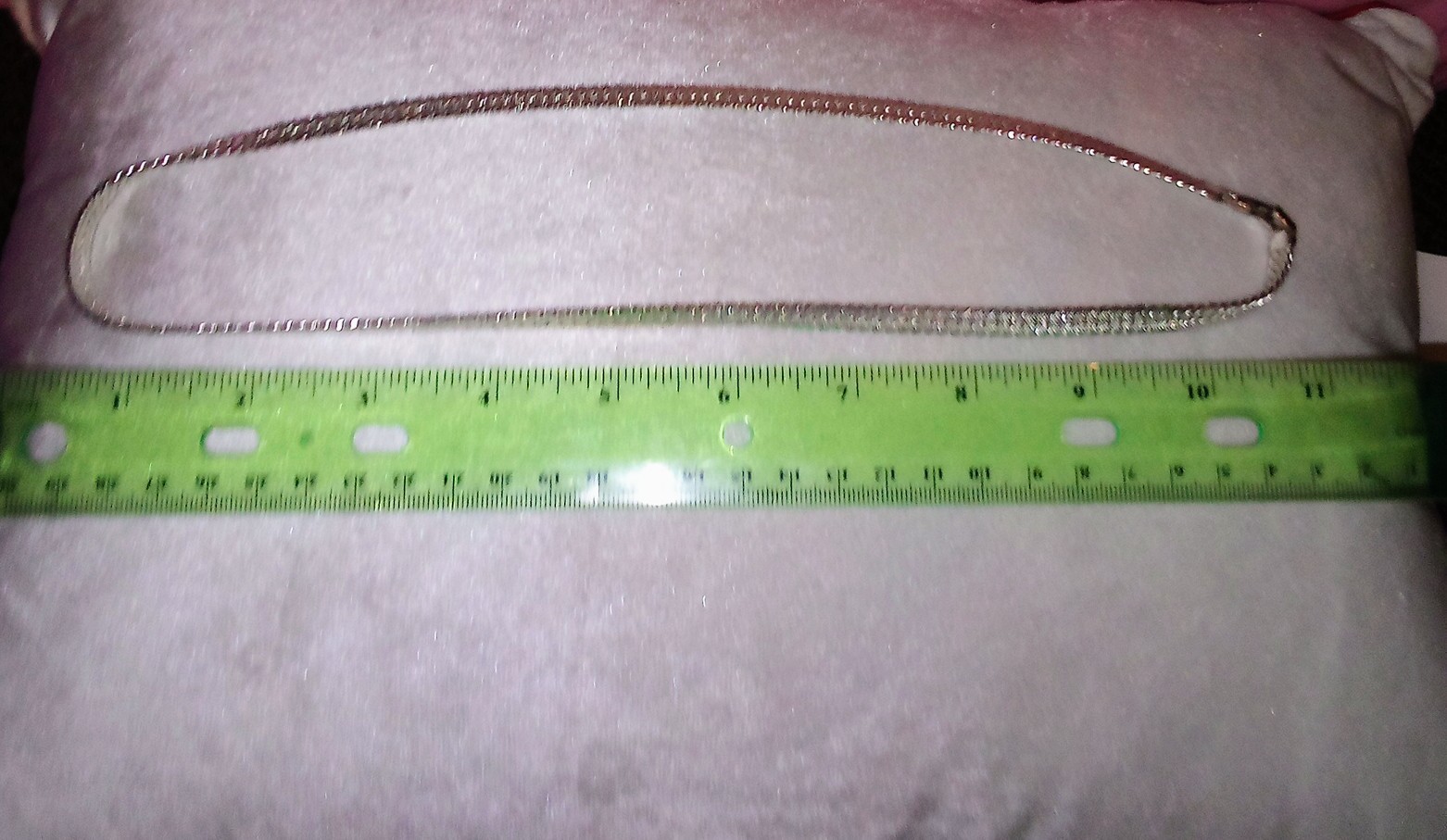 Vintage Napier Bright Silver Plated Flat Herringbone Chain Necklace 24″