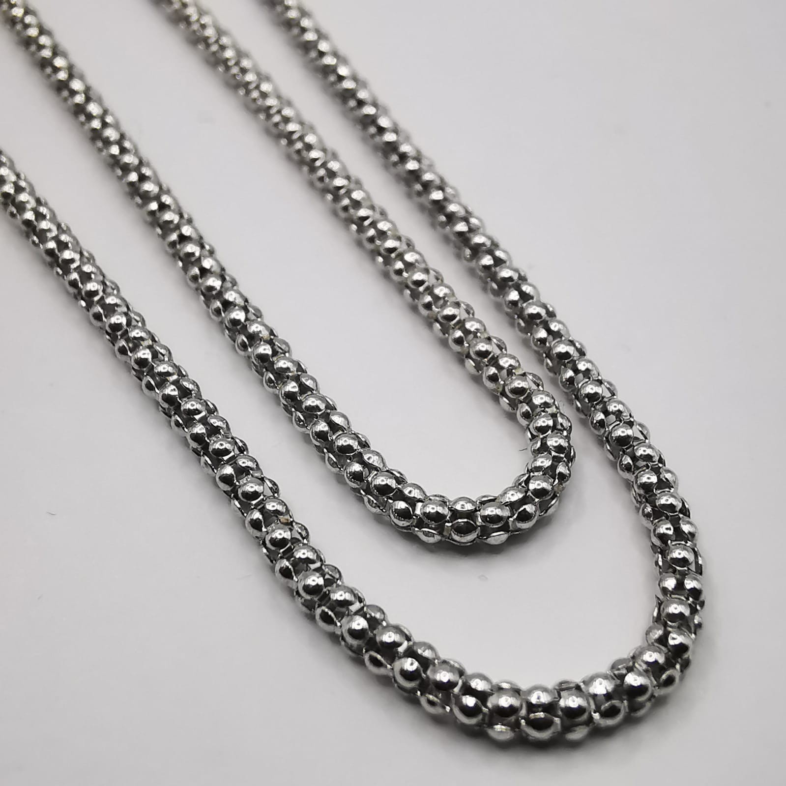 Vintage 925 Sterling Silver Chain Necklace Signed 3.44g 50.5cm (20in) 0.2cm
