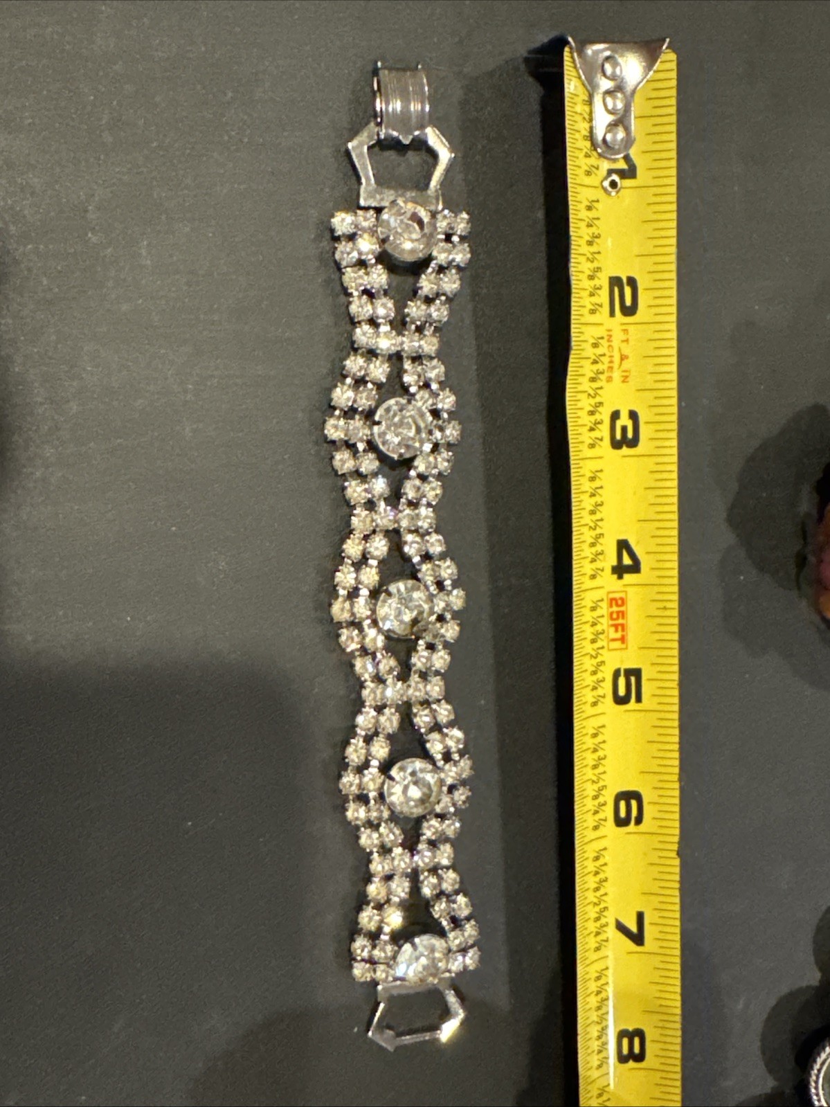 1940’s Elegant Prong-set Rhinestone Bracelet Unsigned