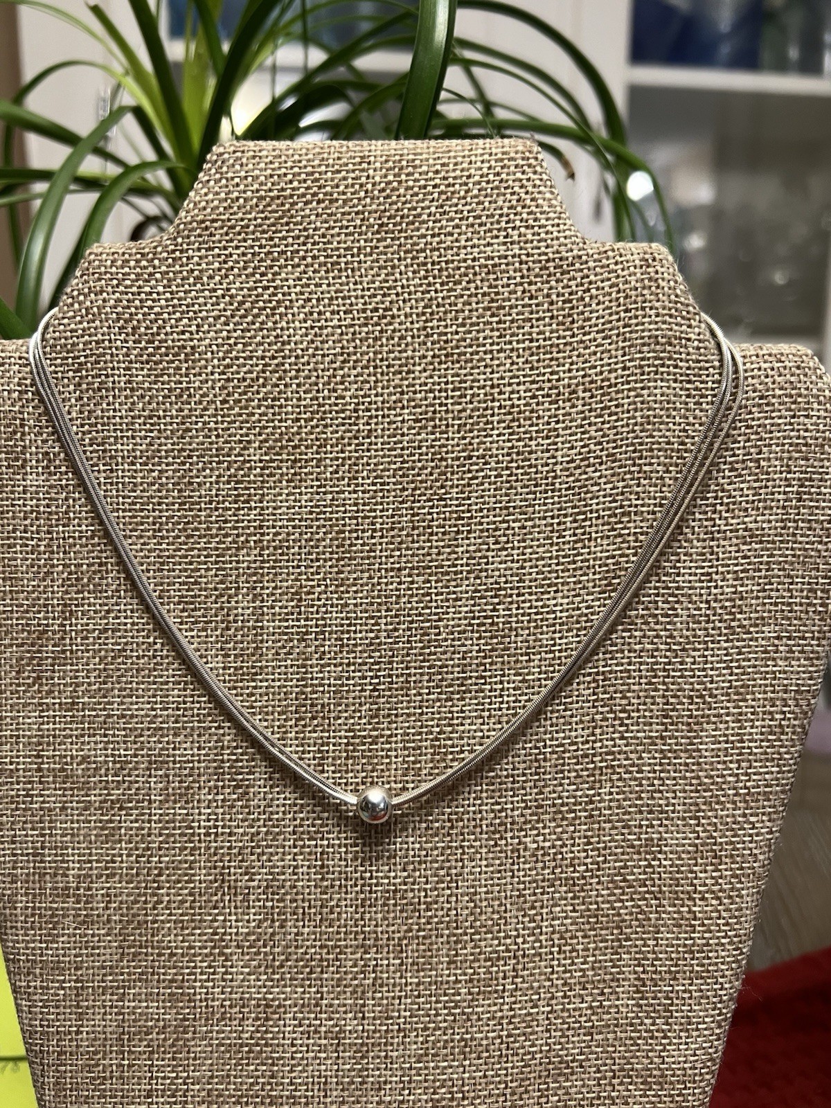 VINTAGE ESTATE STERLING SILVER 925 SLIDING BALL AND 3 CHAIN NECKLACE SET 16”