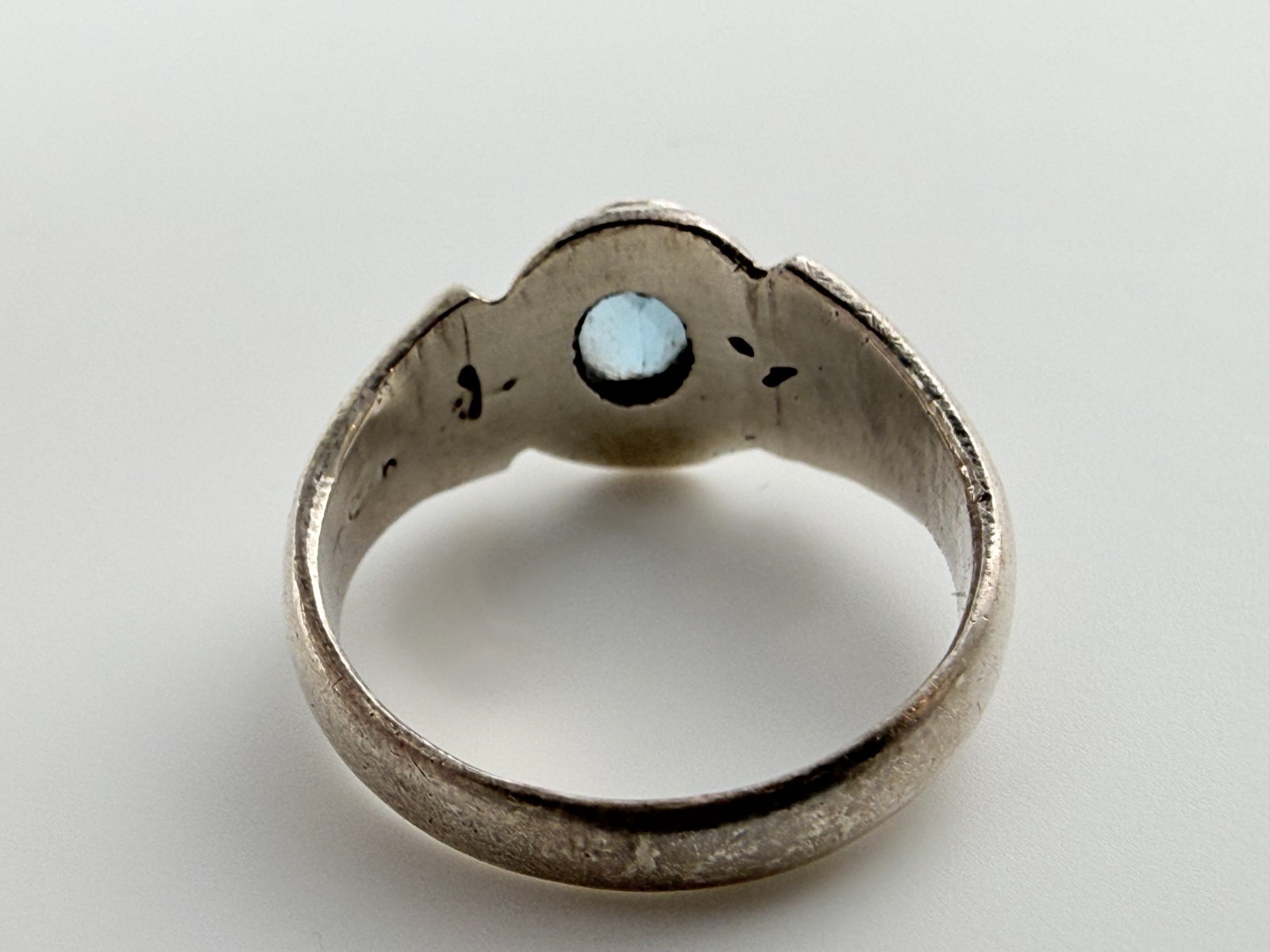 Vintage Sterling Silver Oval Cut Blue Topaz Ring 925 Size 5.5 Weighs 3.6g