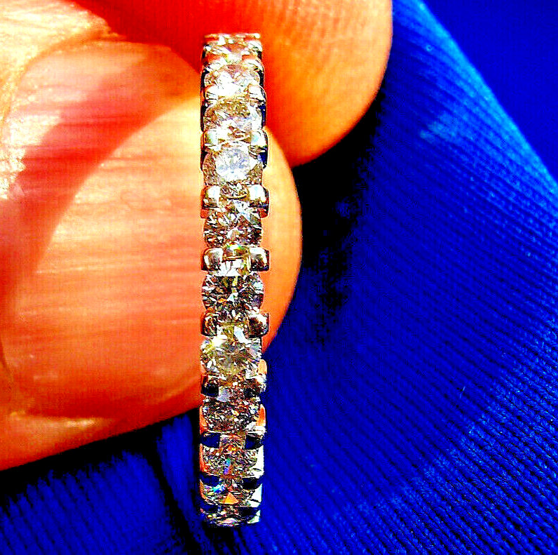 EARTH MINED DIAMOND Deco Style Wedding BAND 14K GOLD Stacking Anniversary RING