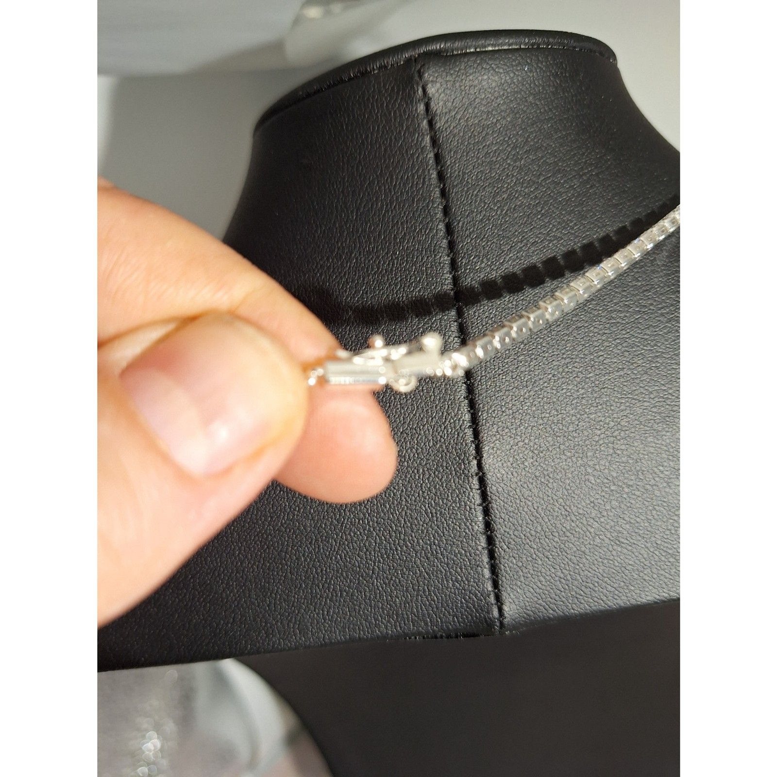A Vintage Rhinestone Choker Necklace Cubed Prong Set Elegant Evening Old Money
