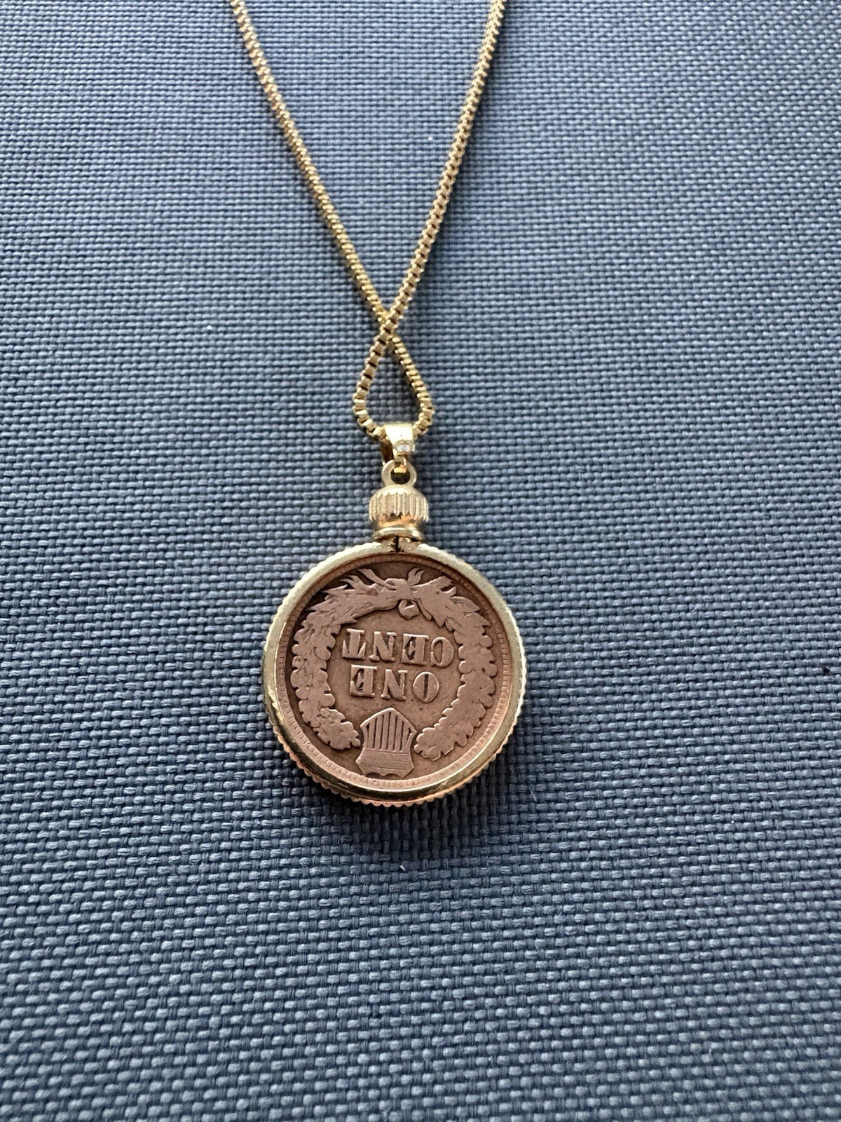 Indian Head Penny Necklace – Authentic Coin – 20in Adjustable Stainless Chain