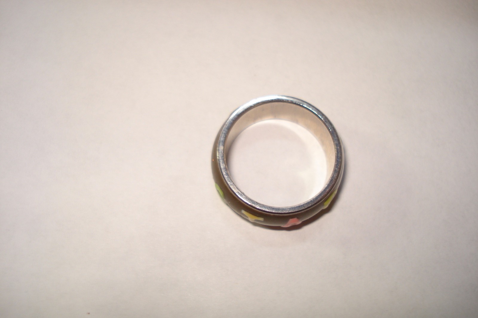 Vintage Stainless Steel STAR Mood Band Ring Size 8