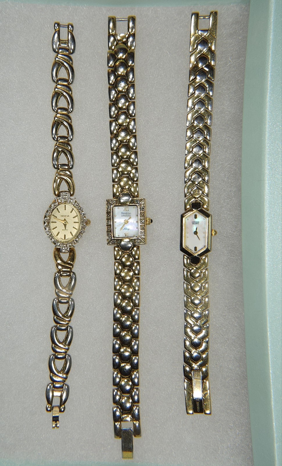 VTG Women’s Watches Geneve Diamond – Citizens Elegance Armitron Mother of Pearl