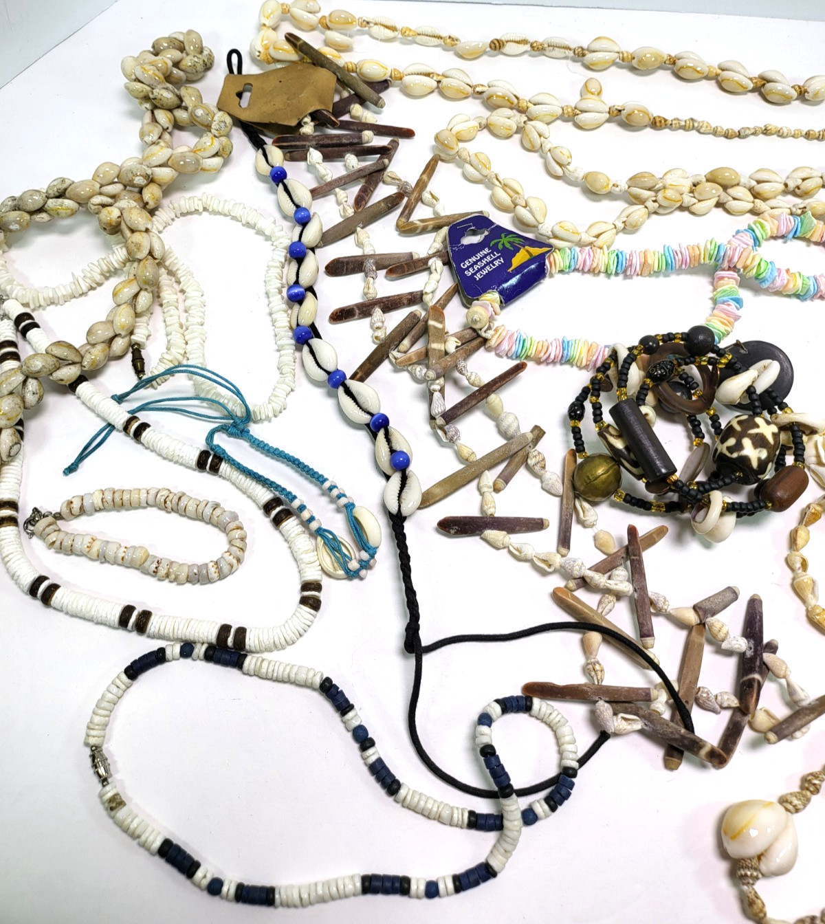 Over 1 lb Seashell Jewelry Lot Wearable Beach Boho Ocean Style VTG-New