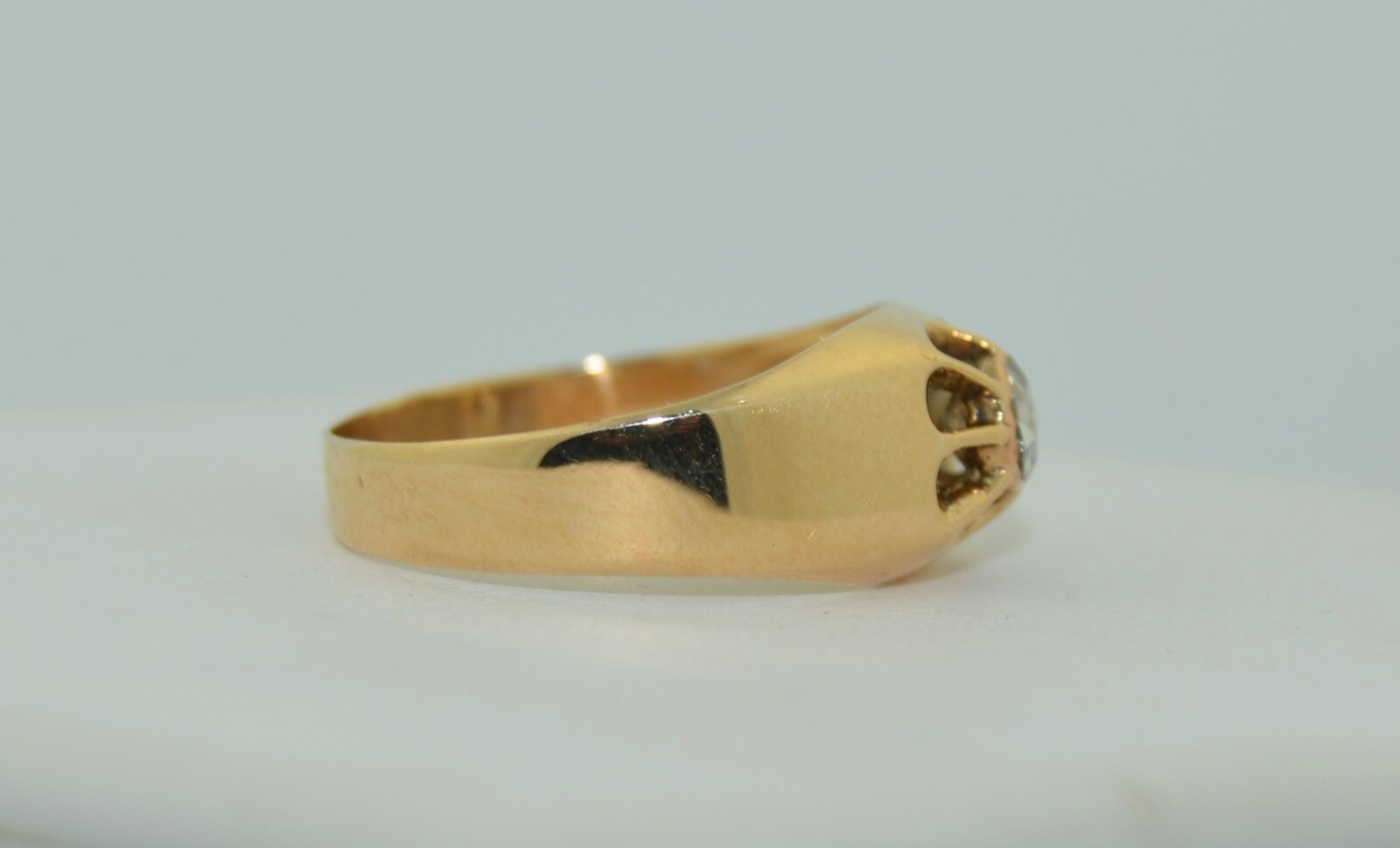 Georgian 14K Rose Cut Diamond Ring