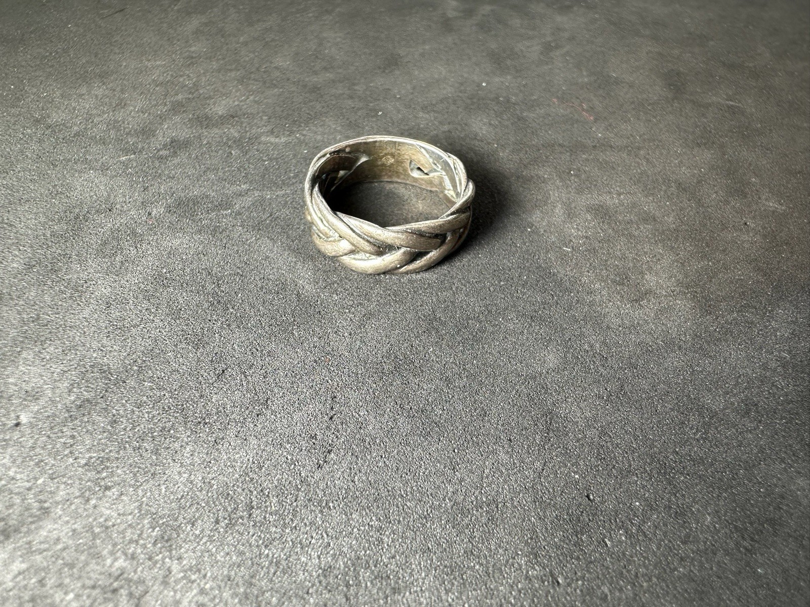 3.93g Vintage Sterling Silver 925 Braided Band Ring Boho Stackable M Size 4.5