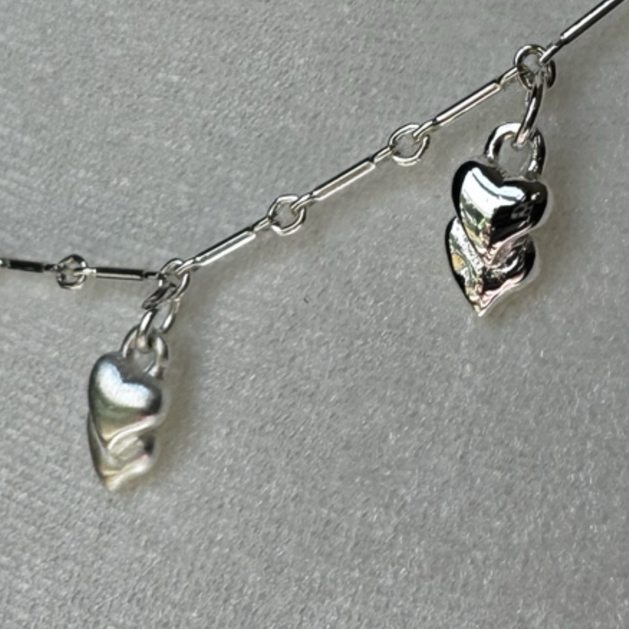 VTG 1990s Yves Saint Laurent YSL Heart Charm Necklace Stackable NWT