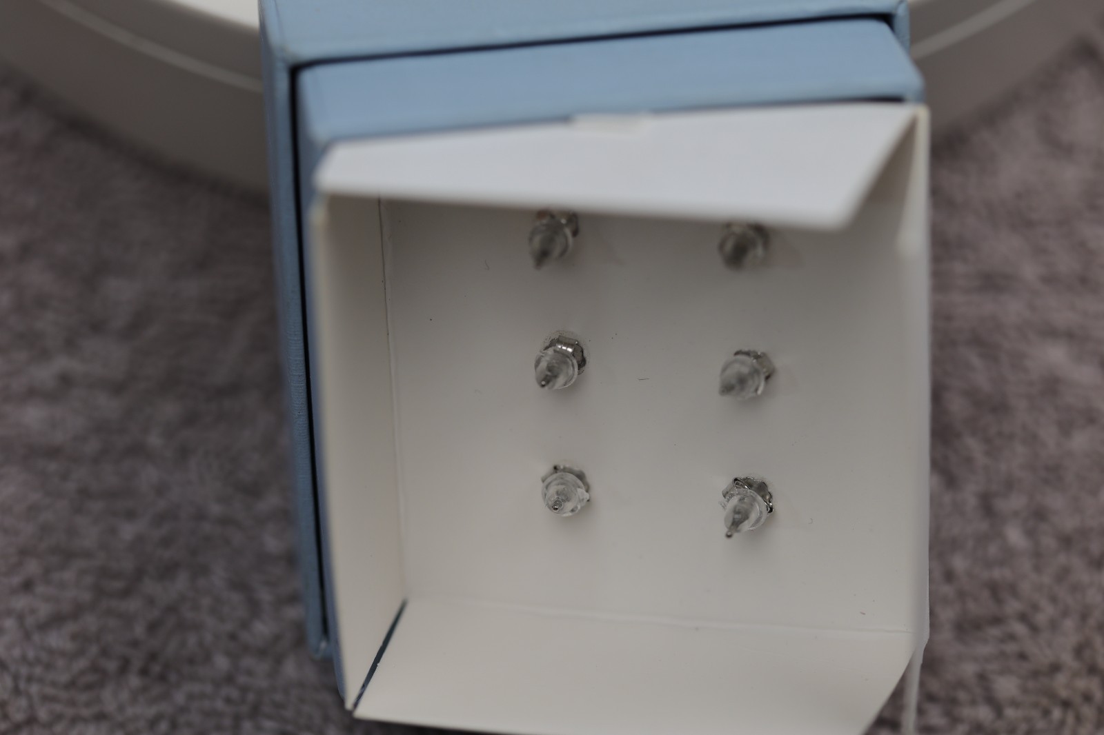 3 Pairs isabella m. Stud Gemstone Earrings Sterling Silver