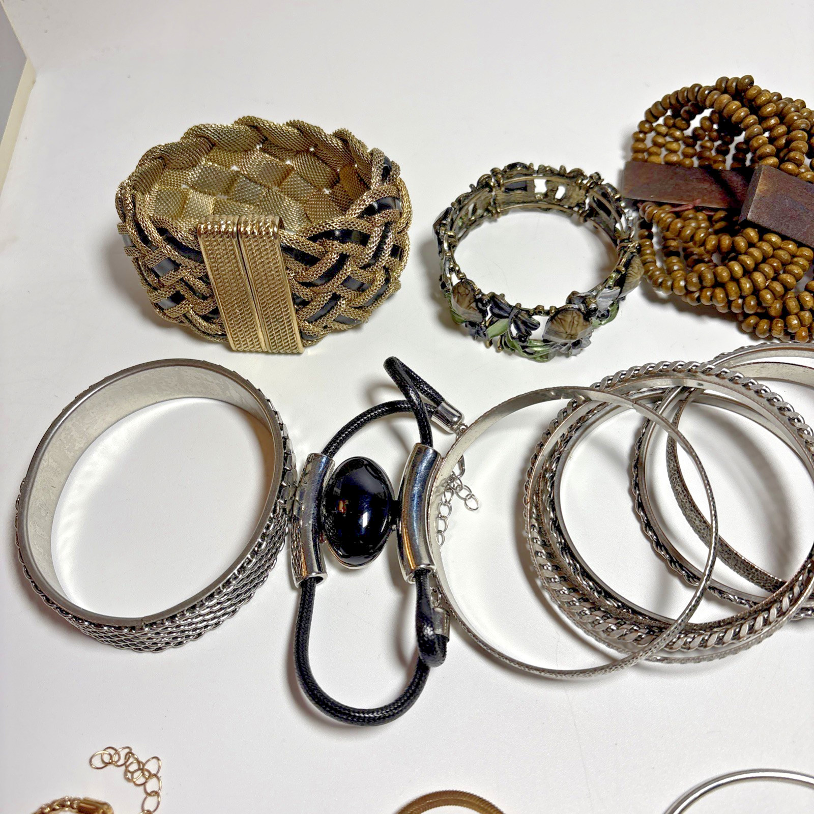 Vintage Costume Jewelry Bracelet Lot • Mixed Styles • Fashion Accessory Bundle