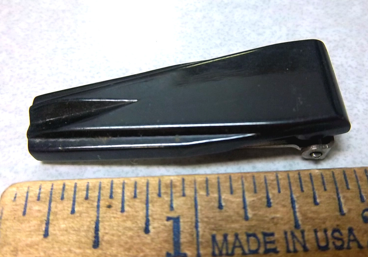Vintage 1920 Bakelite Dress Clip, new unused! amazing find! 1.75 in, beautiful!