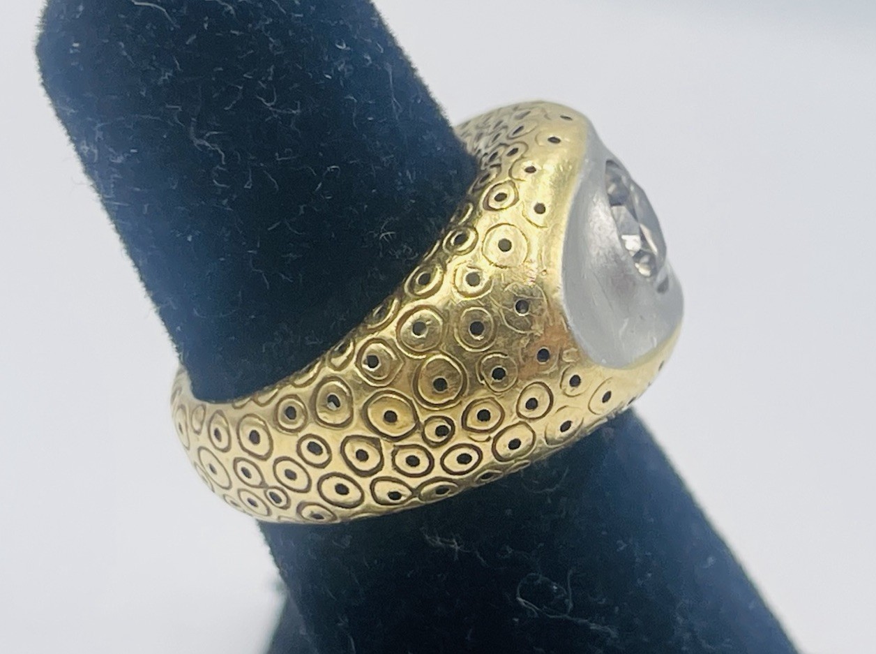 Pedro Boregaard 18k Gold & Platinum Fancy Color Brown Diamond Ring Size 5
