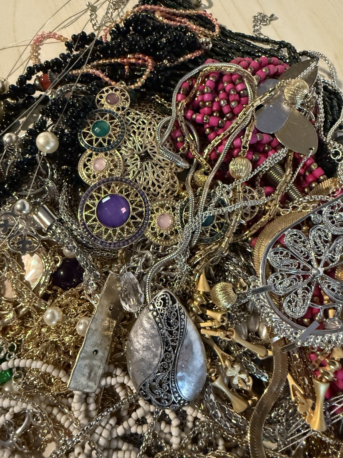 Beautiful 5 Pound Mystery Jewelry Bag Vintage ToNow ReadyTo Wear Excellent Used