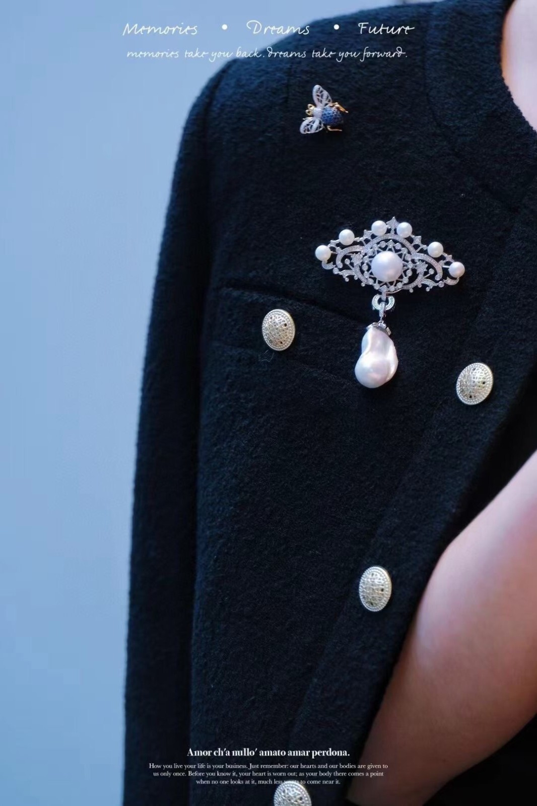Regal Vintage Pearl Brooch-Pendant: Versatile Natural & Baroque Pearl Elegance