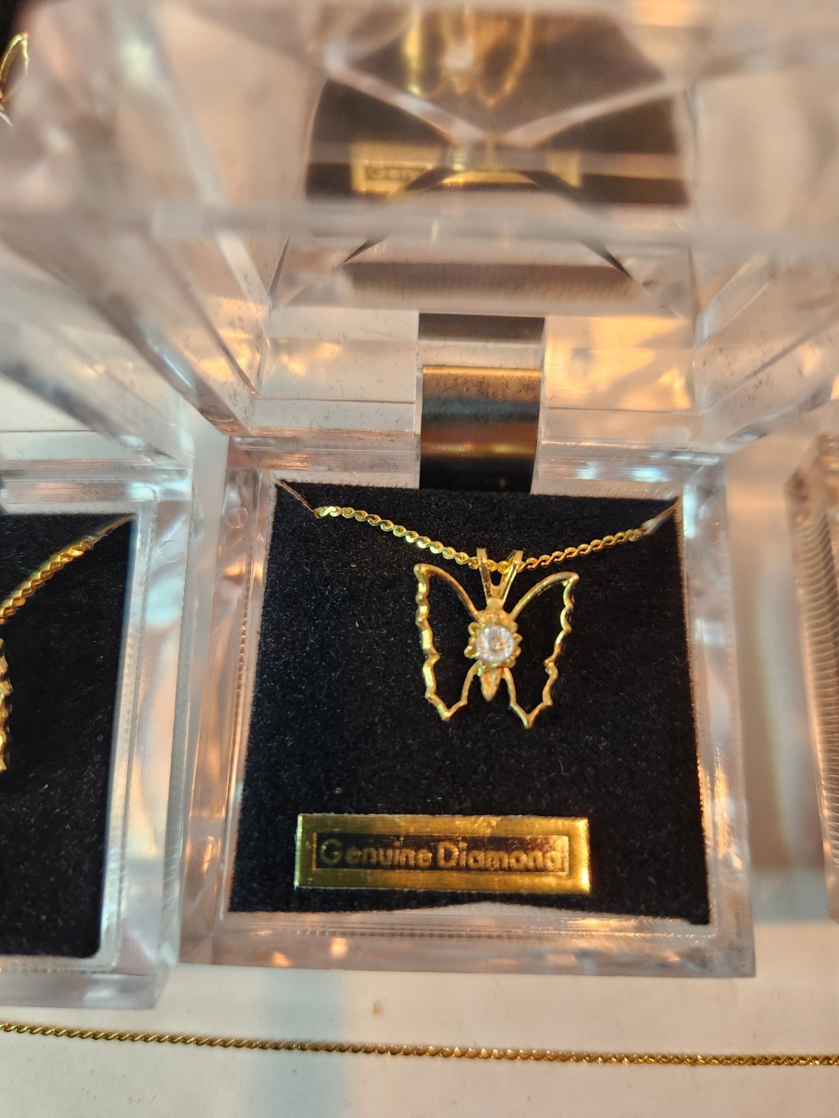 Lot 12 Gold Tone 16″ Butterfly Necklaces Serpentine Chain Costume New In Box