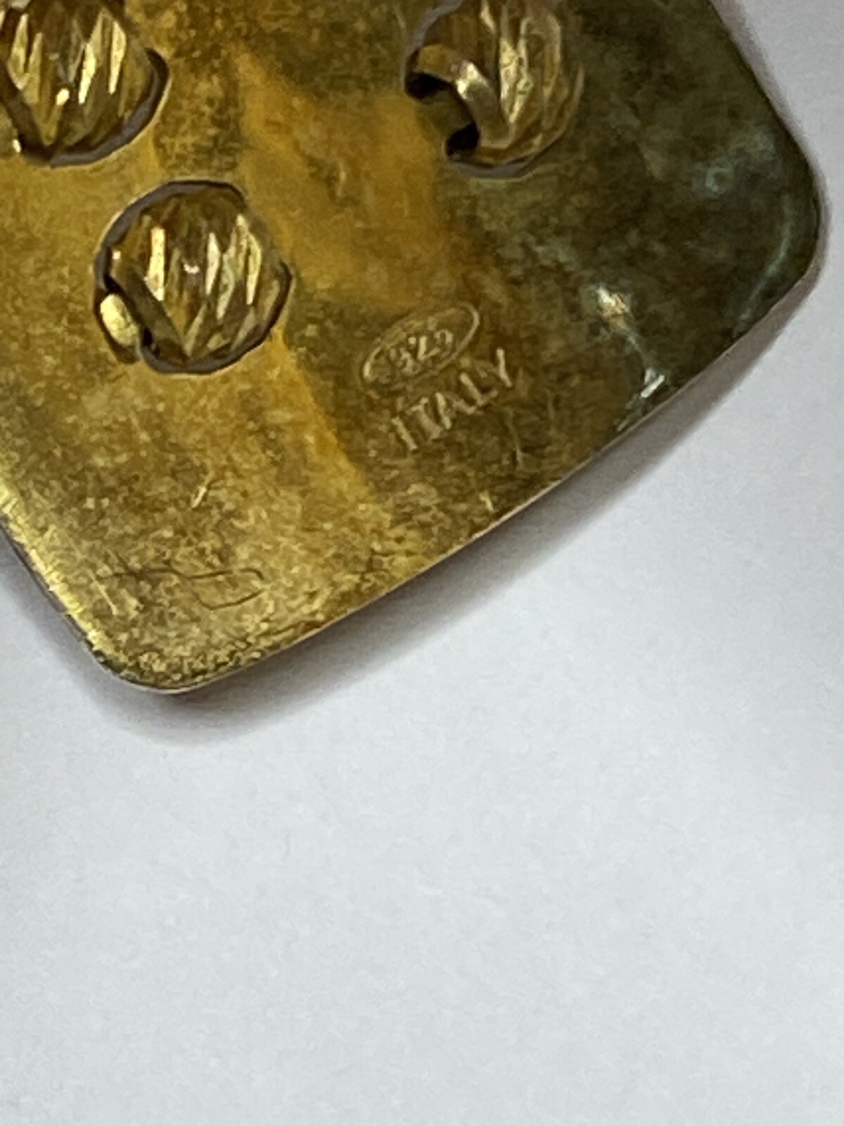 Vintage Athomie Italy 925 Silver Cuff Bracelet Gold Tone Designer Rare