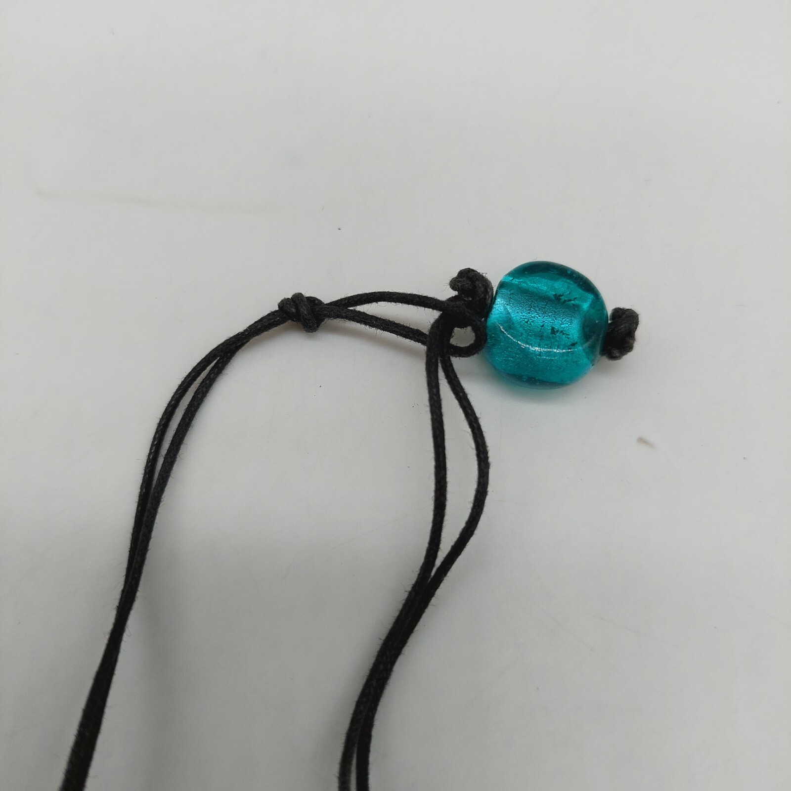 Multicolor Glass Bead Necklace Choker Blue Brown Green