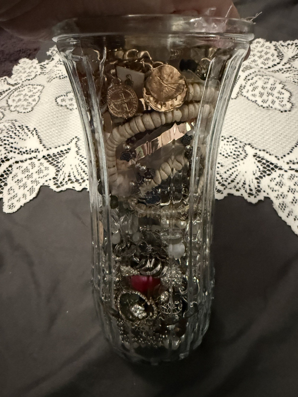 Mystery estate jewelry Jar Untested Wearable Vintage Modern 70 pieces