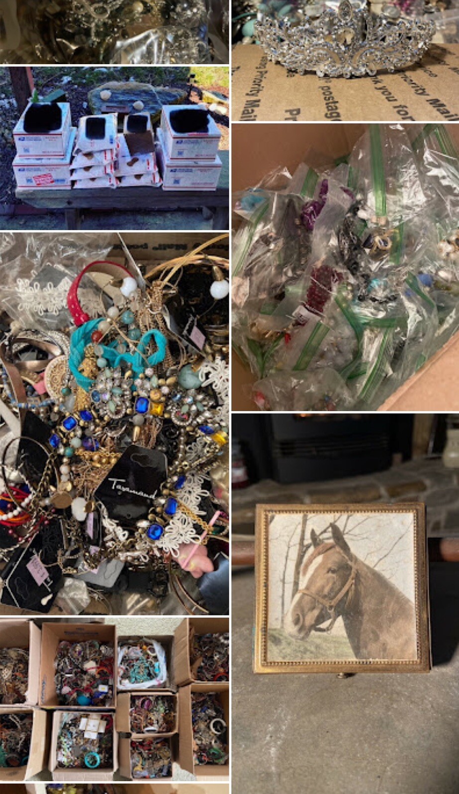 Vintage|Designer|Estate “UNSORTED” Jewelry: 6lbs-8lbs+ Crown! •All Wear •Tangled