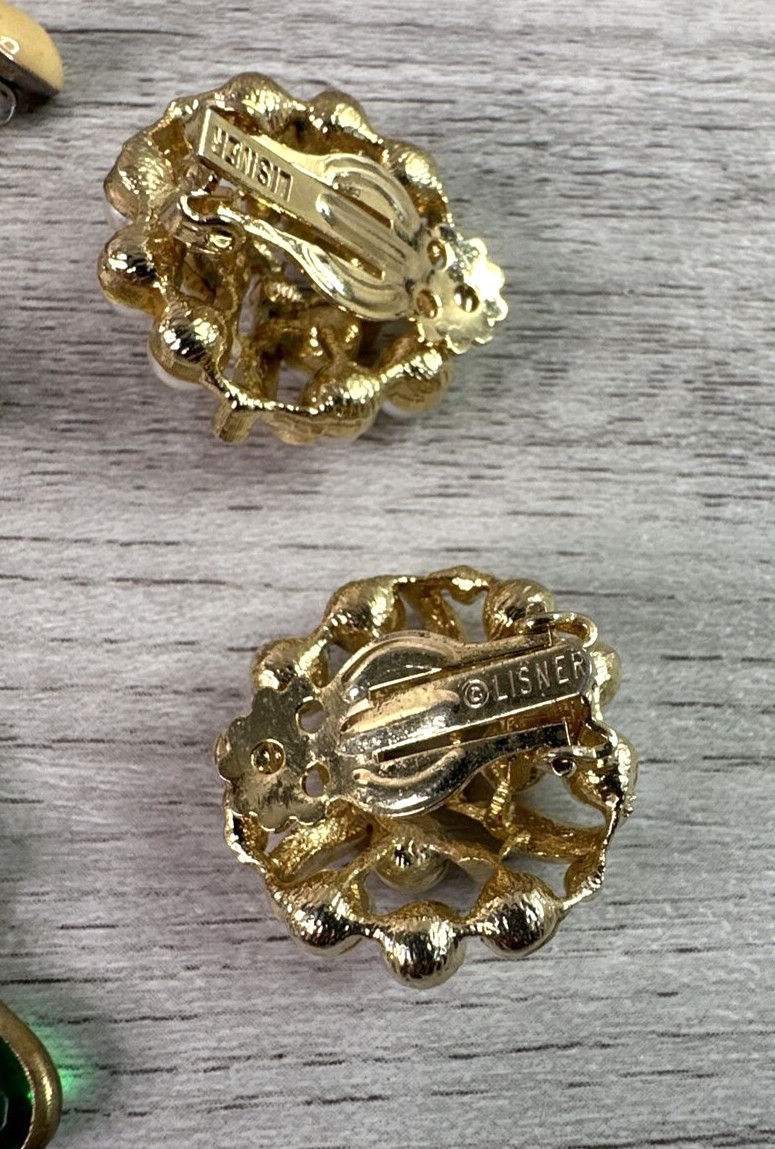 Vintage Lot Of 3 Various Earrings Unbranded & Lisner