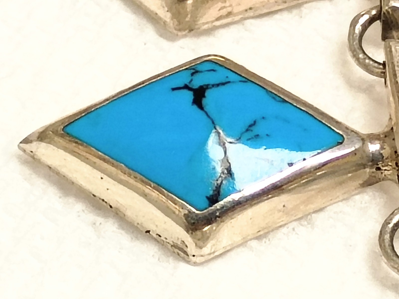 950 Silver Taxco Mid Century TM-181 Necklace Malachite Turquoise Lapis Sugilite
