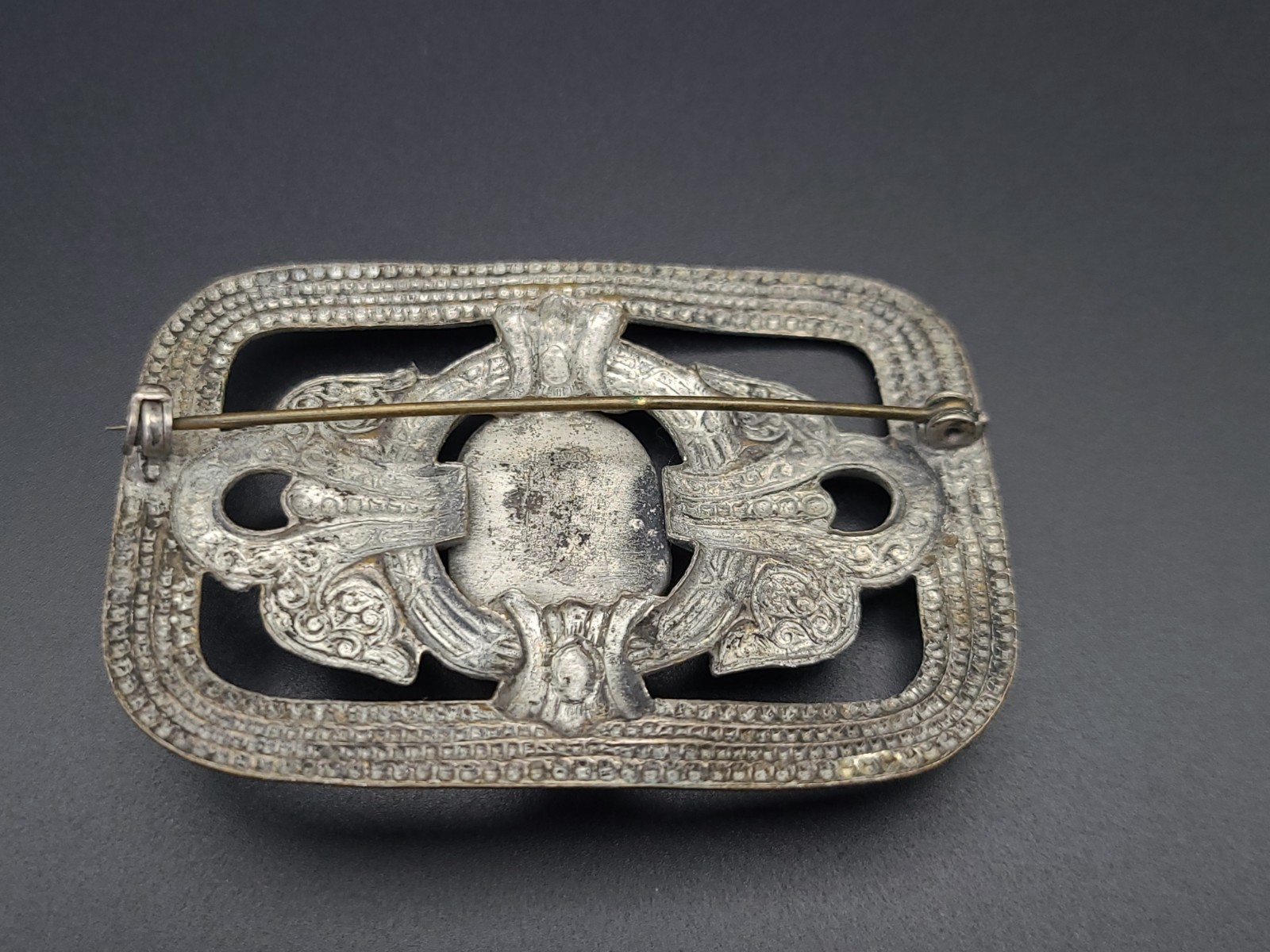 Vintage Max Neiger Egyptian Revival Pharaoh Brooch Czech Art Deco Pin