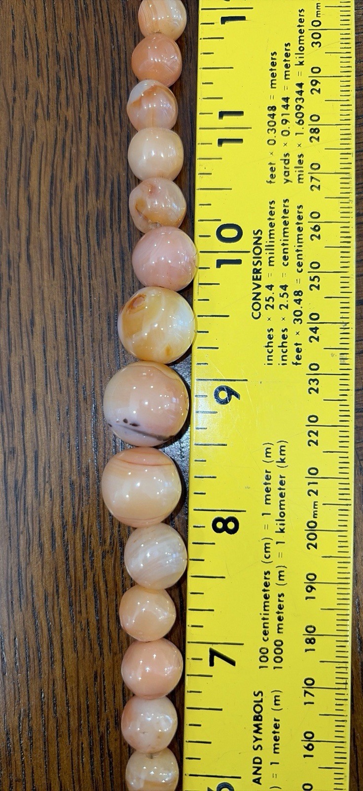 Vintage Peachy Orange Agate Necklace Beautiful Color Variations EUC