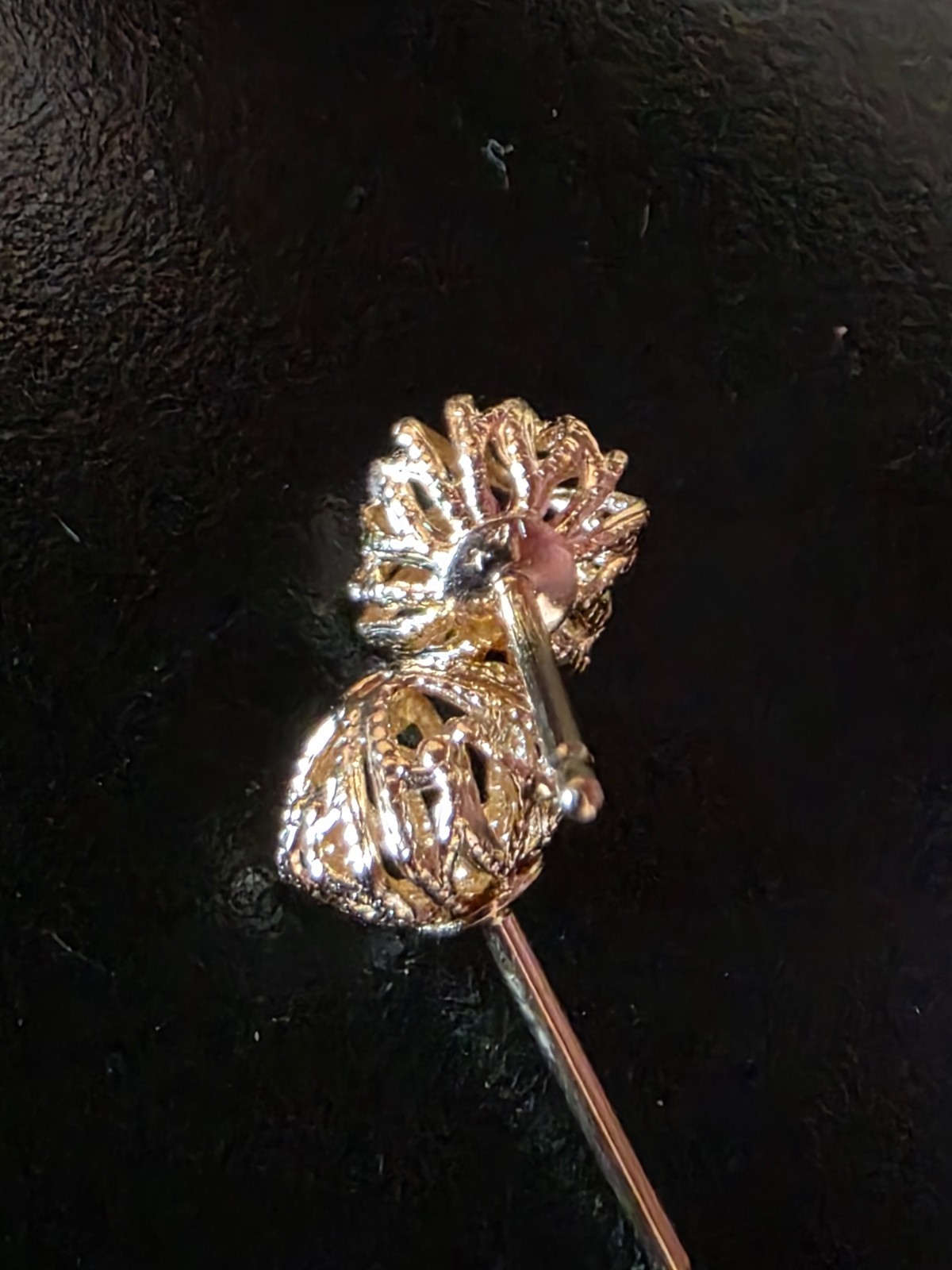 Vintage 14k Yellow Gold 6mm Filigree Flower Dome Stud Earrings – 0.6 g Starburst