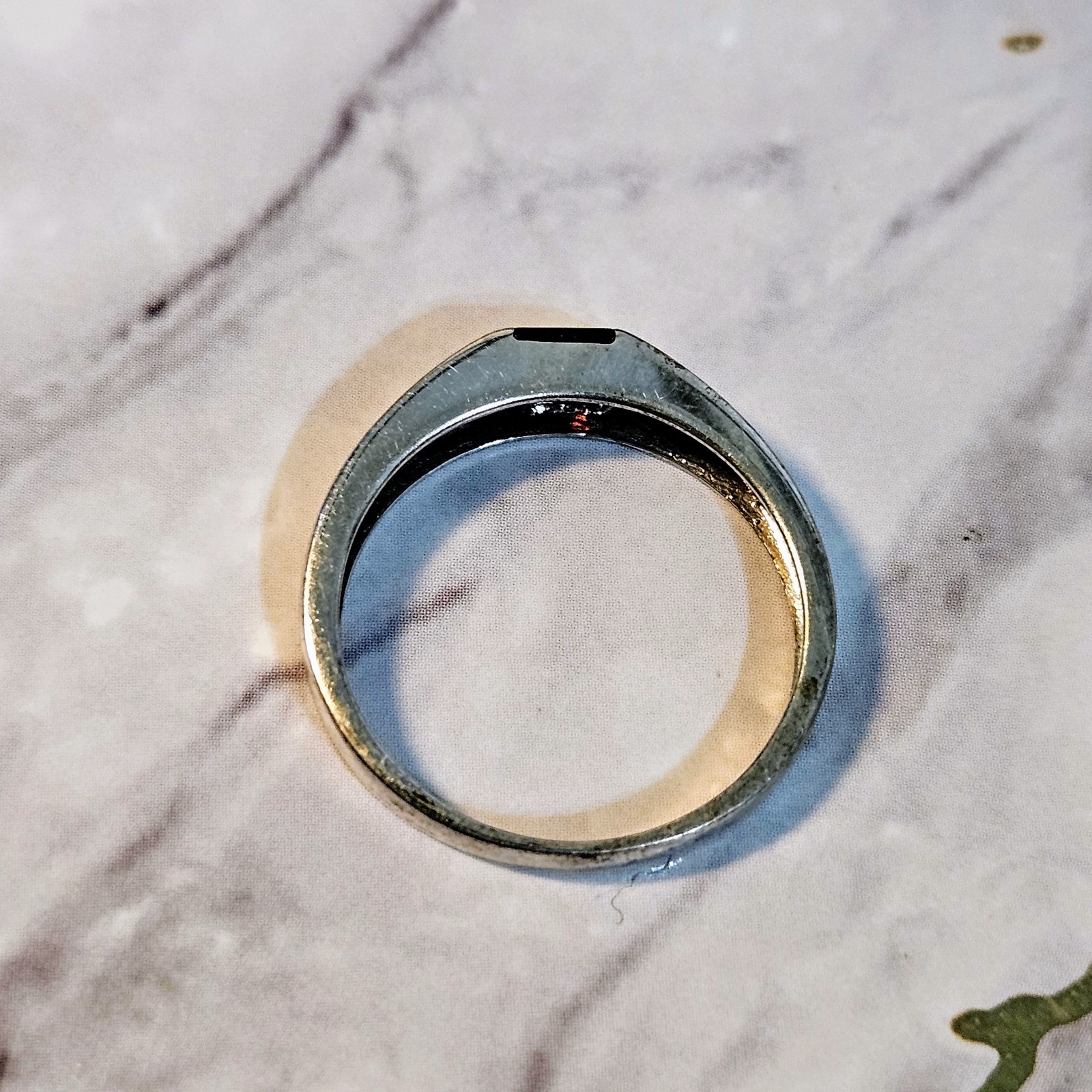 Vintage Sterling Silver 925 Square Cut Garnet Gemstone Birthstone Ring, Size 7
