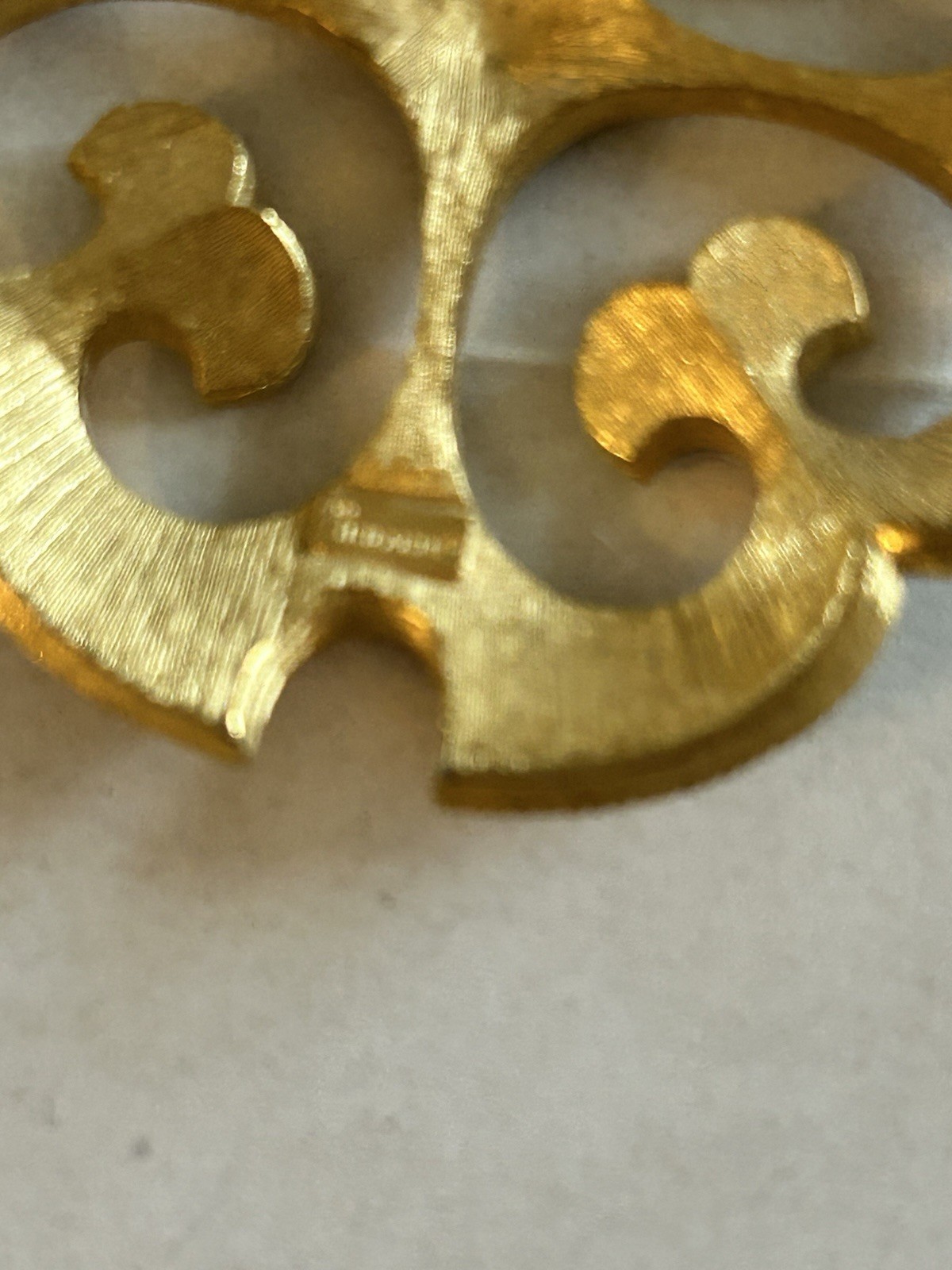 Crown Trifari Necklace 25 In VTG 1960s Estate Goldtone Pendant Signed