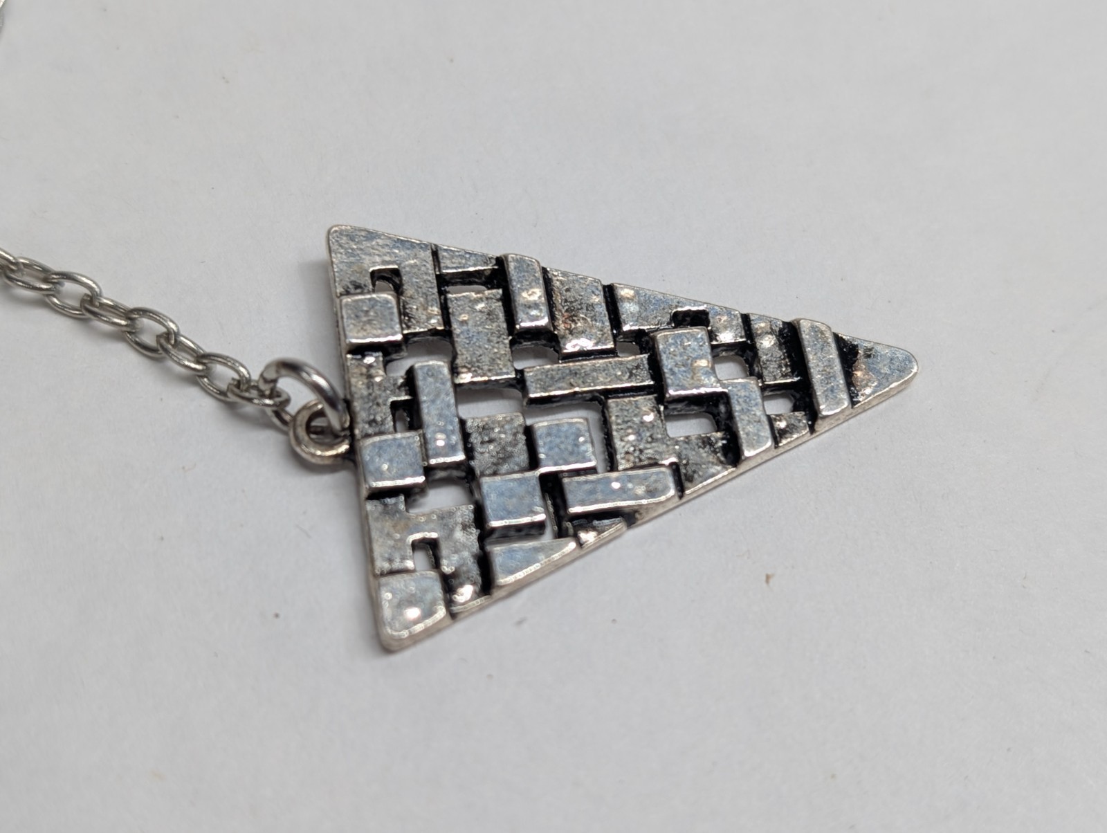 Upside Down Triangle Pendant Choker Necklace Geometric Hipster Chain Charm