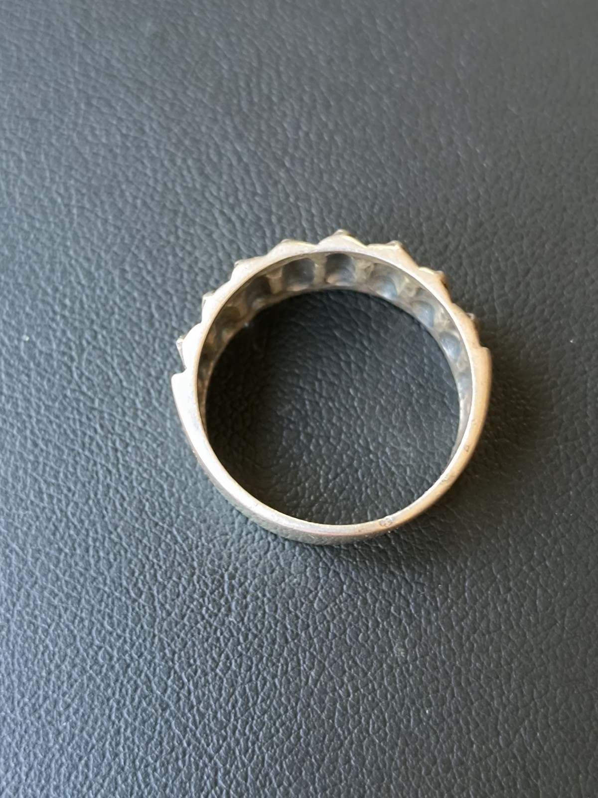 VTG Handmade Sterling Silver 925 Geometric 3D Ring Unbranded Sz 7.75