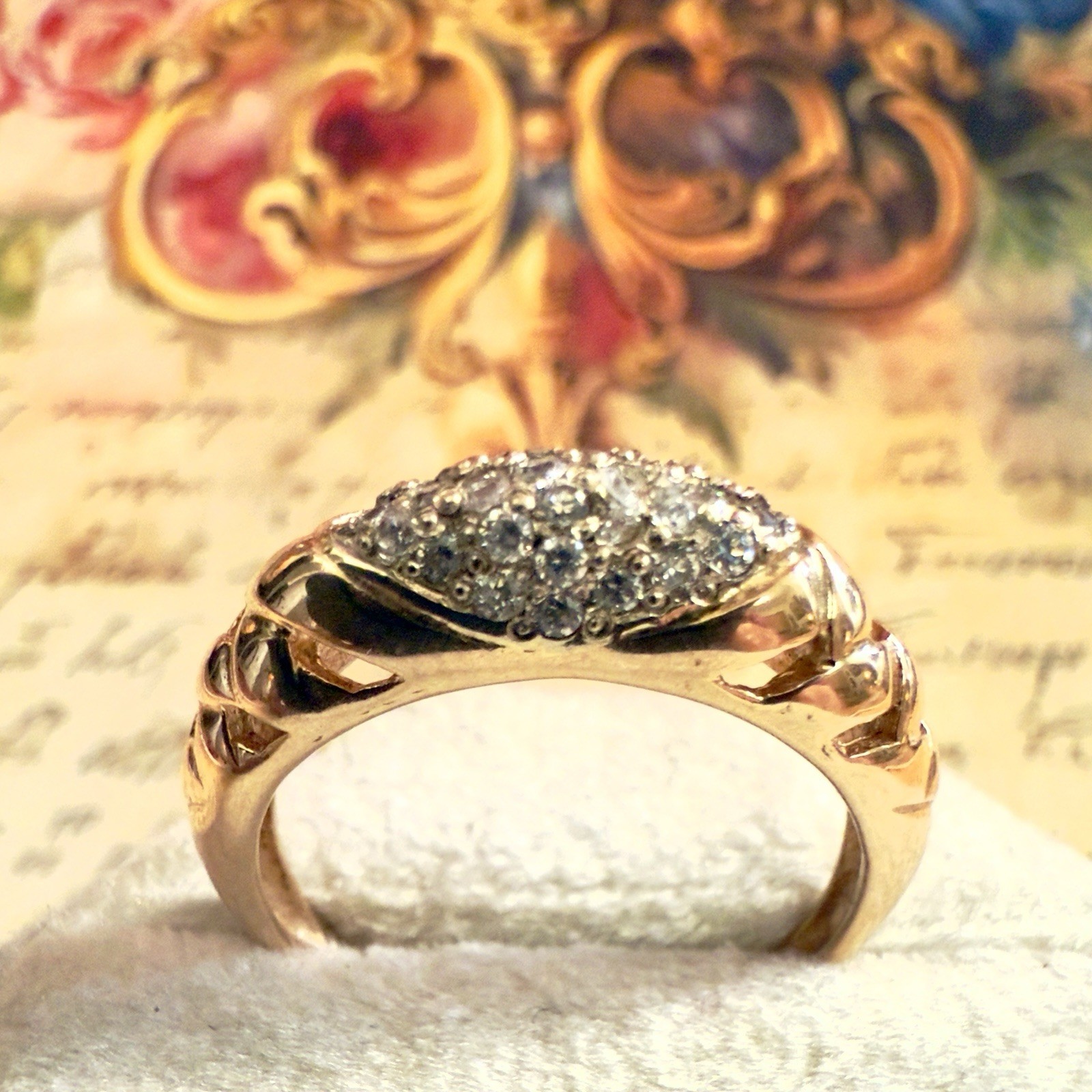 Size 7.25 – 14K 585 Gold Ring – Stunning Vintage East European – #1770