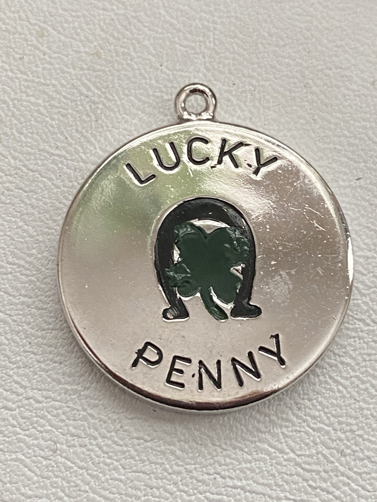 Vintage Silver Charm Lucky Shamrock Penny 1960