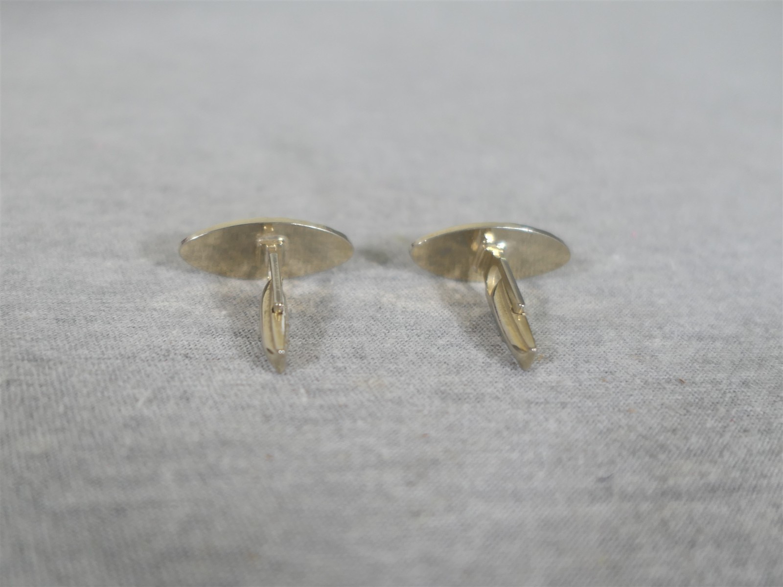 Vintage Pair Gold Tone Metal Alloy Personalized “Paul” Leaf Frond Cufflinks