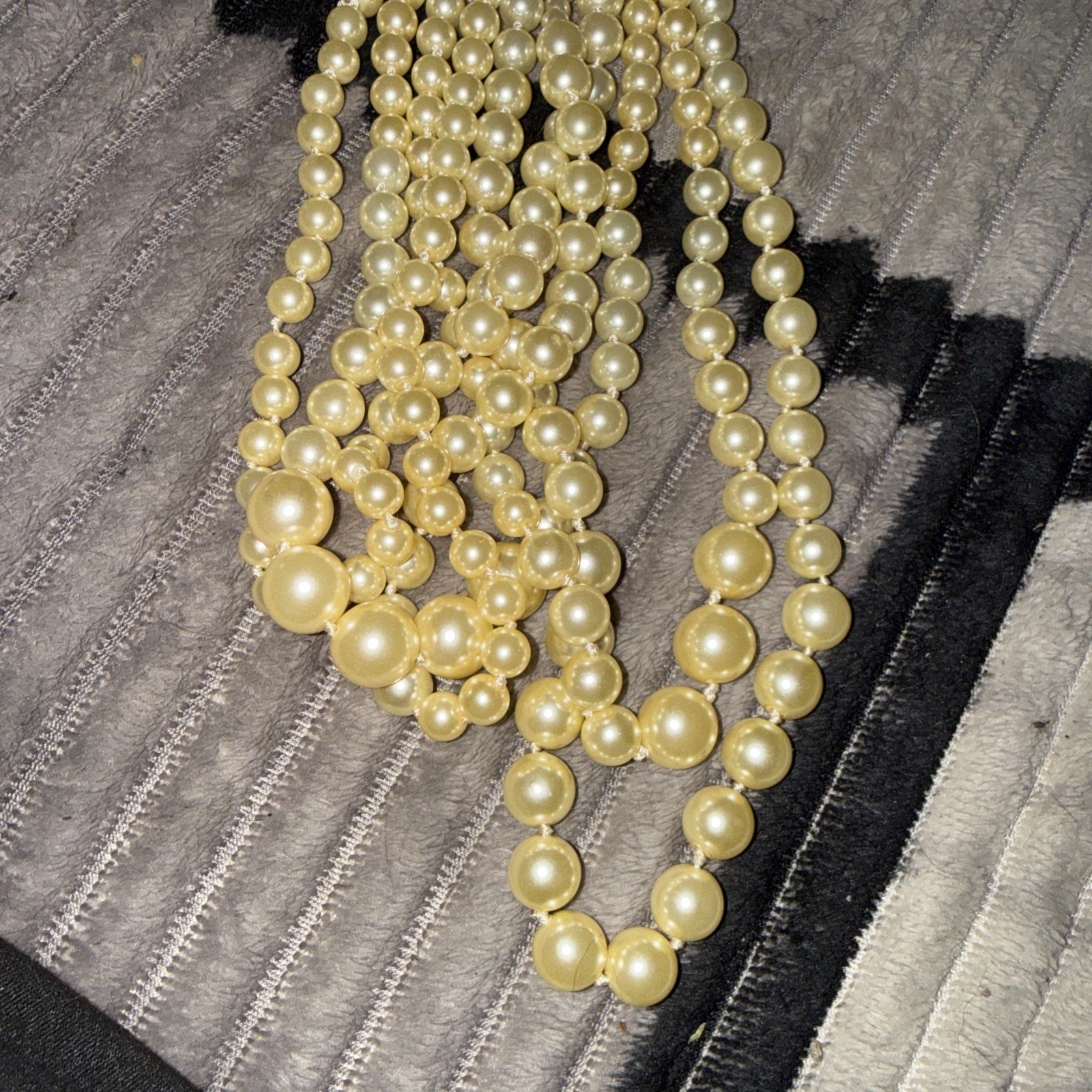 Vtg Nwot J Crew Multiple Strand Cream Pearl Statement Necklace 19″