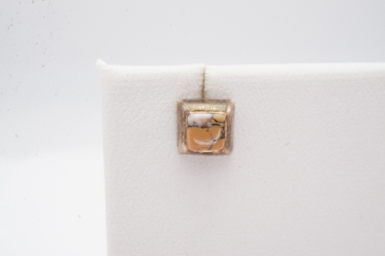 Vintage Sterling Silver 925 Jasper Earrings J2