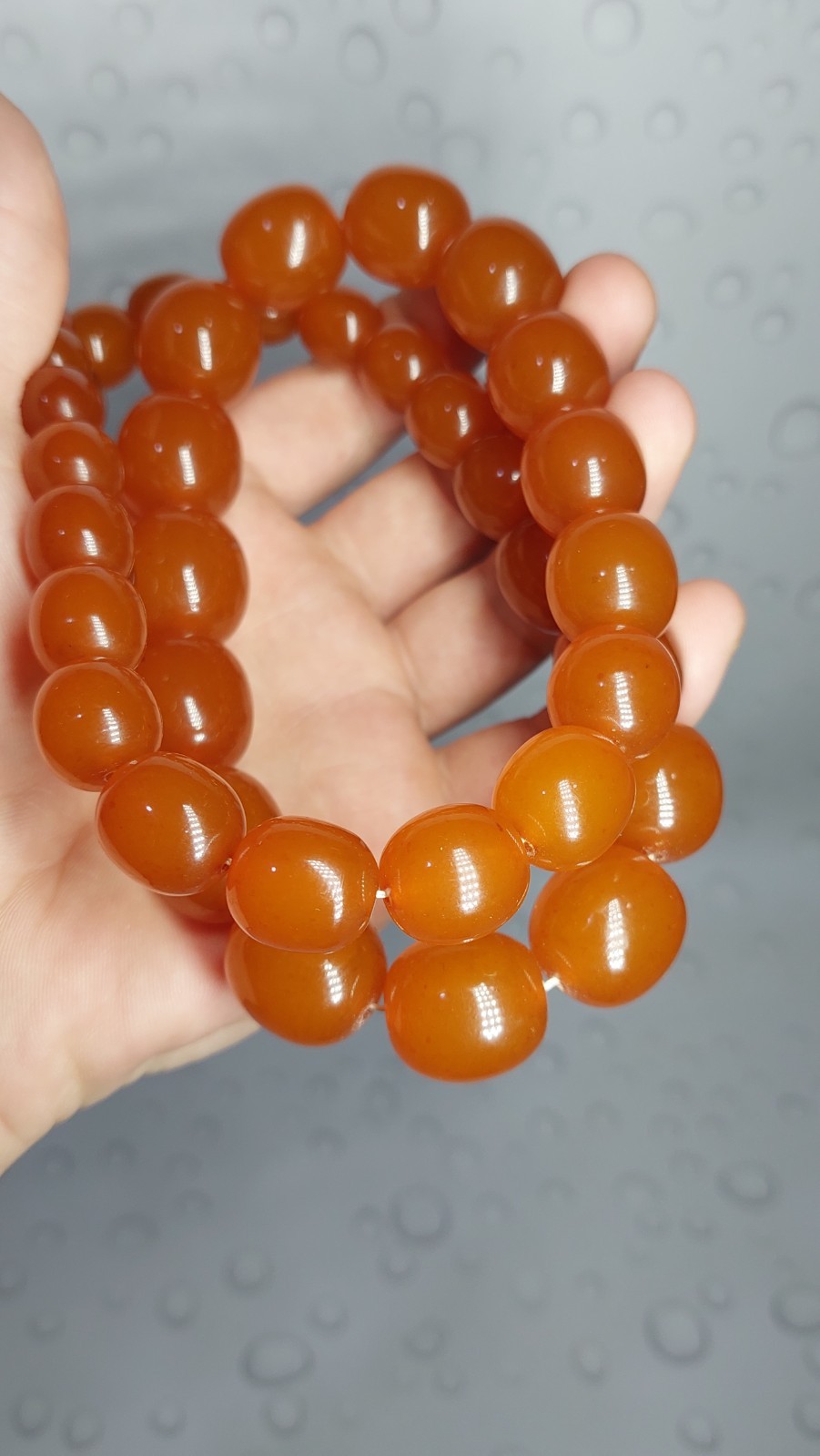 Vintage original Baltic amber beads, made in the USSR, honey color, 127 g