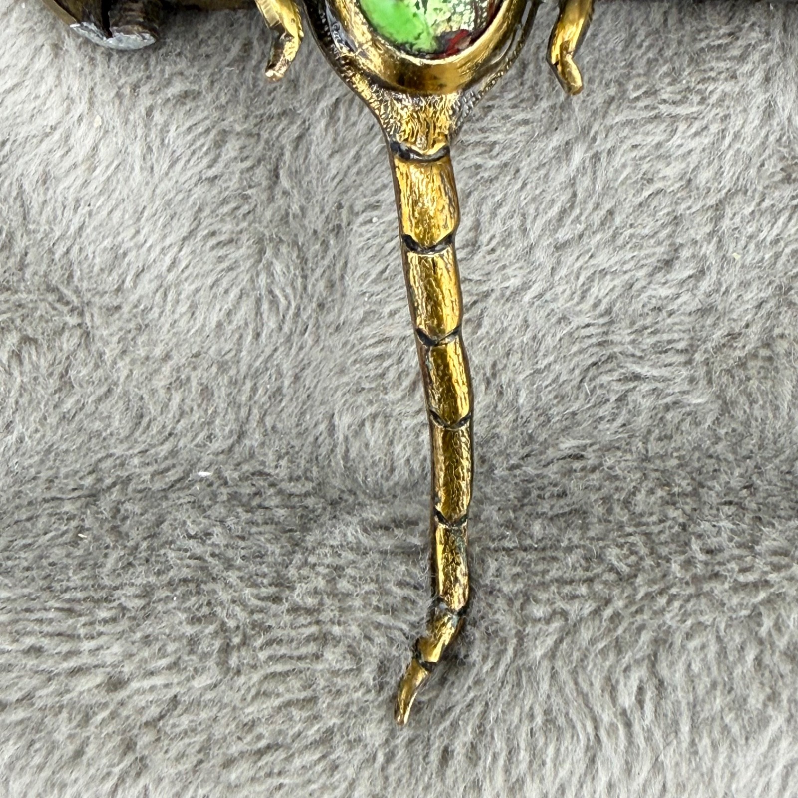 Vintage Dragonfly Brooch Gold Tone Insect Old