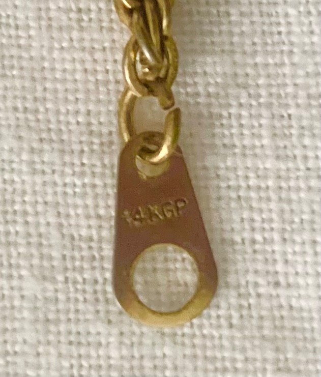 Vintage 14KGP Gold Plated 4mm Rope Chain Necklace 30″ Long Heavy Twist * Estate