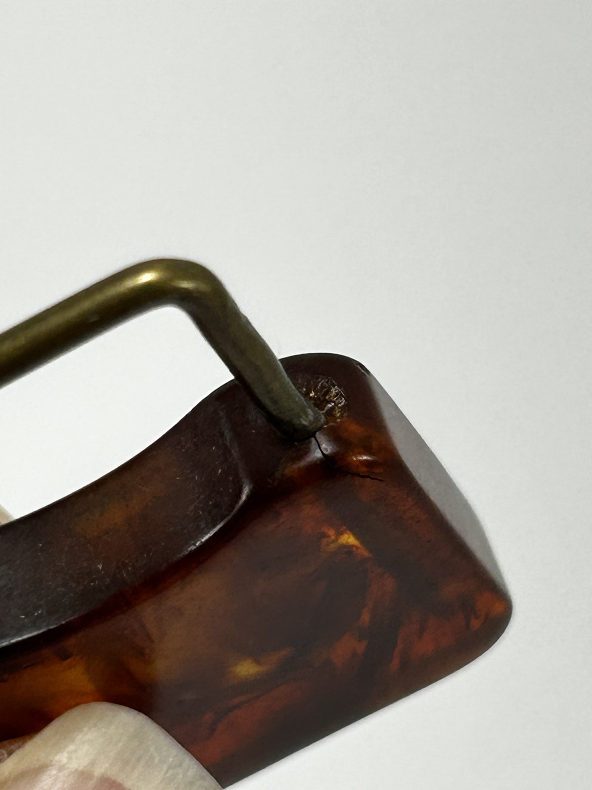 Vintage Antique Tortoiseshell Celluloid Dog Bakelite Mother key Pearl Clip tag