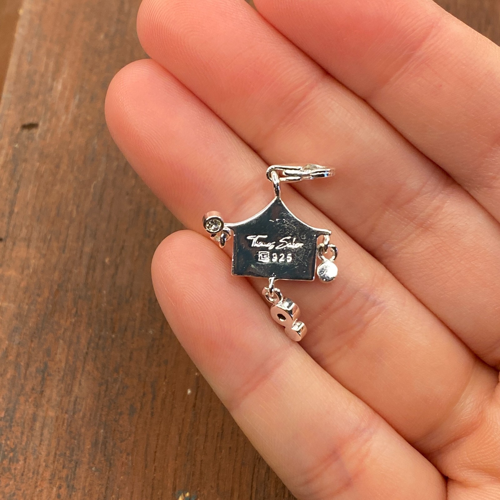 Vintage Thomas Sabo 925 Sterling Silver Enamel Blessings Good Luck Pendant Charm